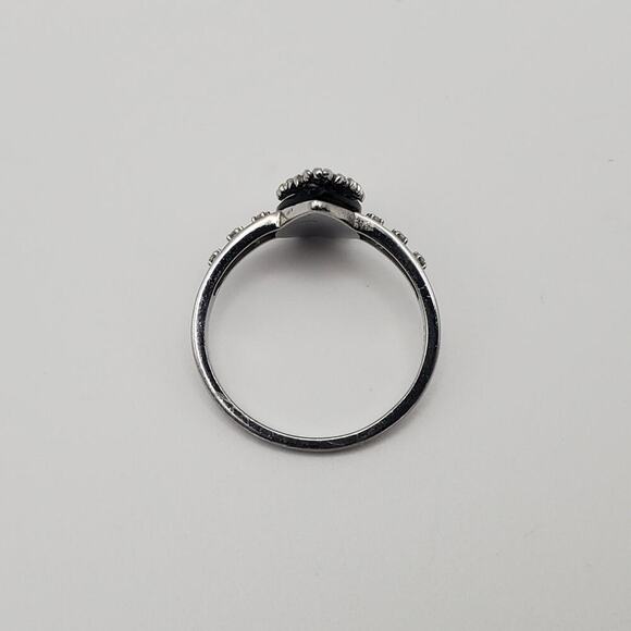 YFN Black Tourmaline Ring – Sterling Silver Crystal Tree of Life Design Size 10 - Picture 5 of 9